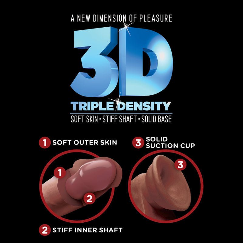 King cock - plus 8'' triple density dildo - Product top view  | Flirtybay.com.au